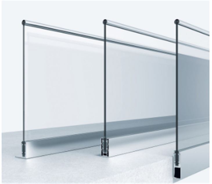 상업용 유리 알루미늄 난간 시스템